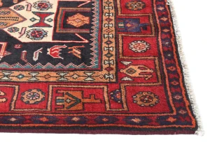 Vintage Dark Plum Tribal 5X11 Nahavand Persian Runner Rug