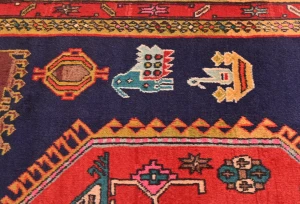 Vintage Purple Tribal 5X10 Meshkin Persian Runner Rug