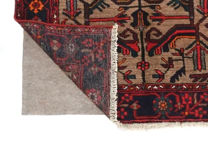 Vintage Khaki Tribal 3'7X9'5 Balouch Persian Runner Rug