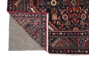 Vintage Plum Floral Tribal 4'3X8'8 Hamedan Persian Rug