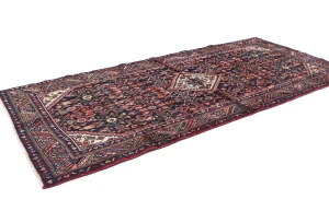 Vintage Plum Floral Tribal 4'3X8'8 Hamedan Persian Rug