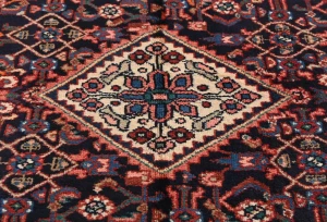 Vintage Plum Floral Tribal 4'3X8'8 Hamedan Persian Rug