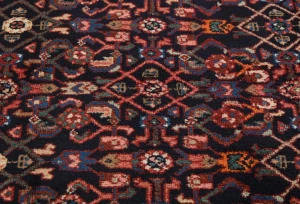 Vintage Plum Floral Tribal 4'3X8'8 Hamedan Persian Rug