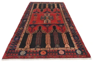 Vintage Tribal Plum 4'7X9'6 Nahavand Persian Rug