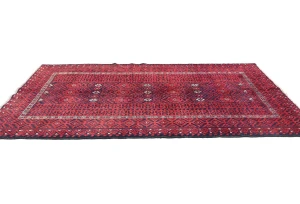 Vintage Red Tribal Geometric 5X9 Balouch Persian Rug