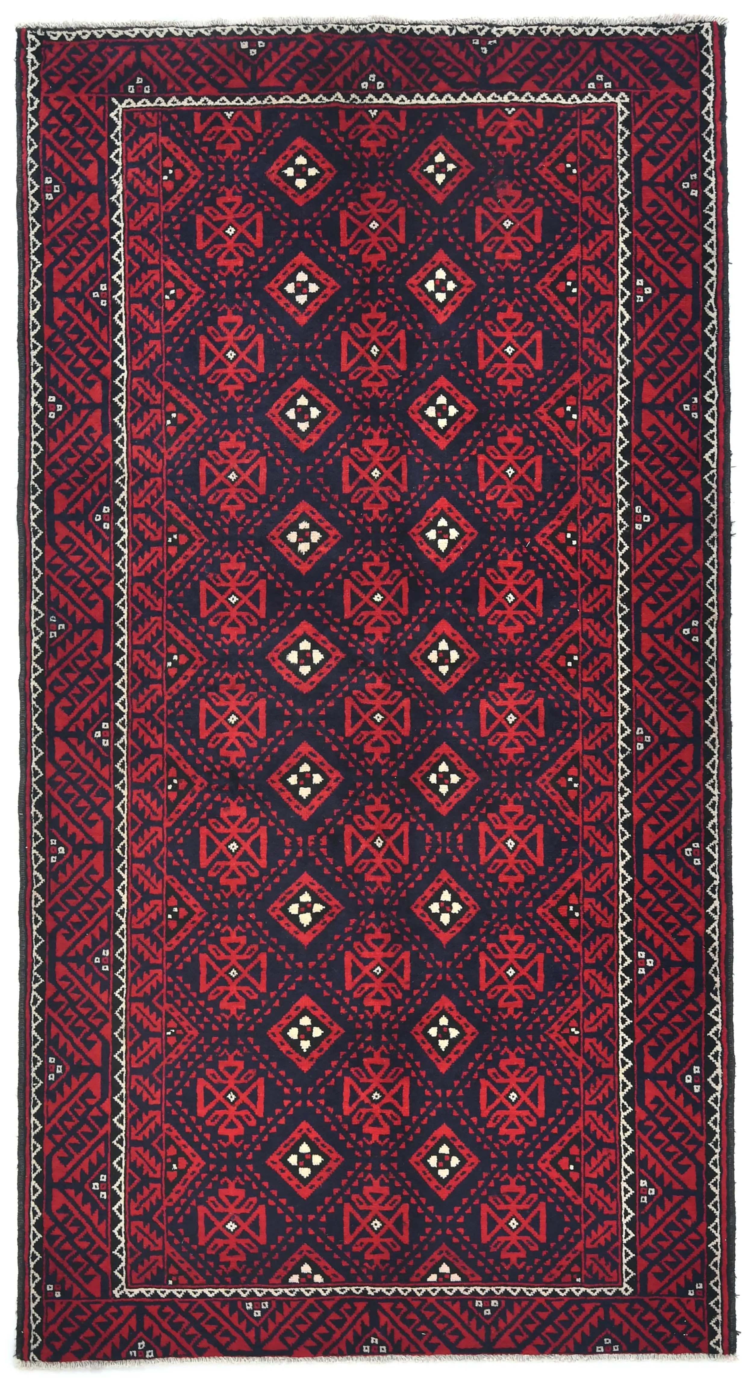Vintage Red Tribal 5X10 Balouch Persian Runner Rug