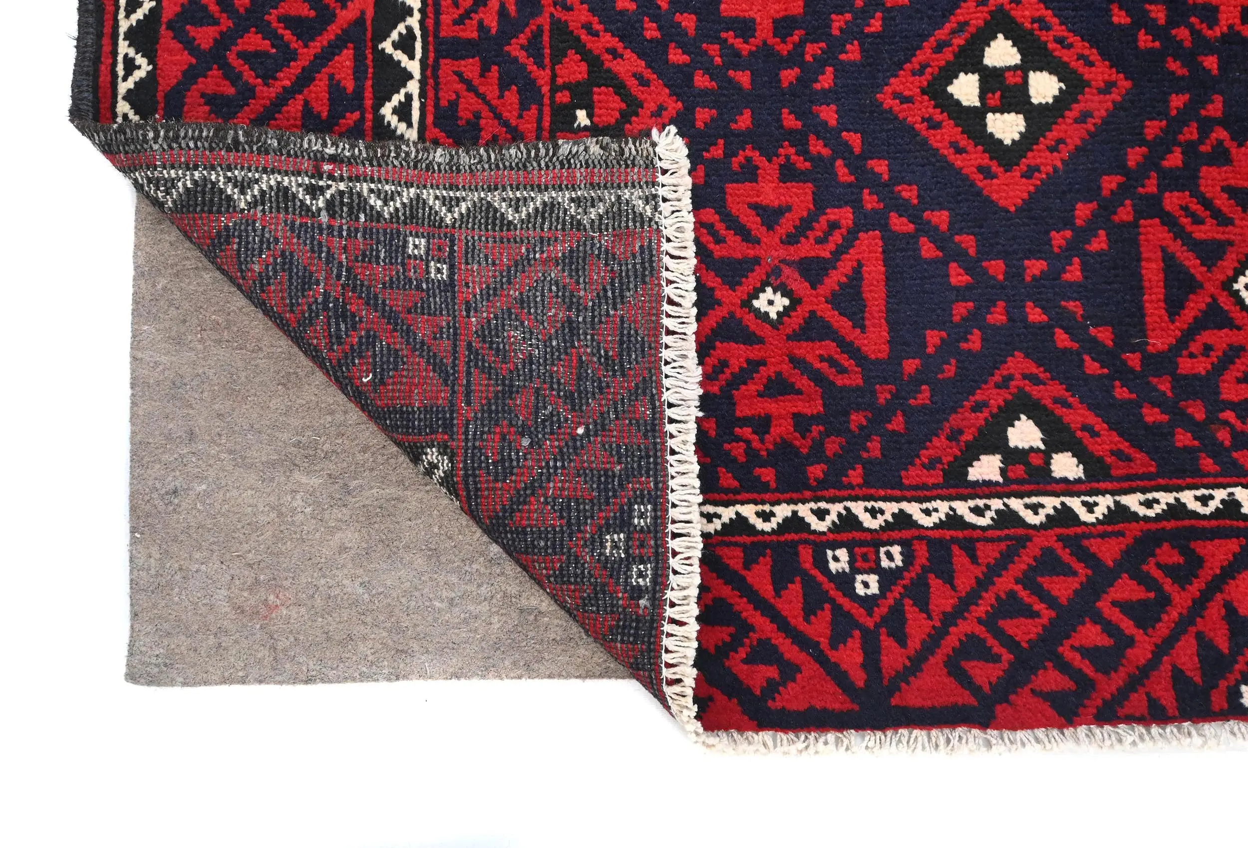 Vintage Red Tribal 5X10 Balouch Persian Runner Rug