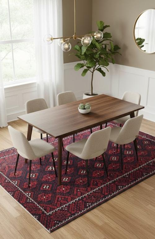 Vintage Red Tribal 5X10 Balouch Persian Runner Rug