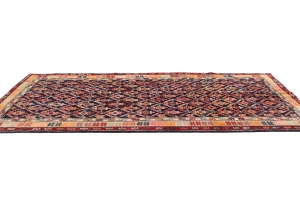 Vintage Tribal Purple-navy 4'6X9'8 Meshkin Persian Rug