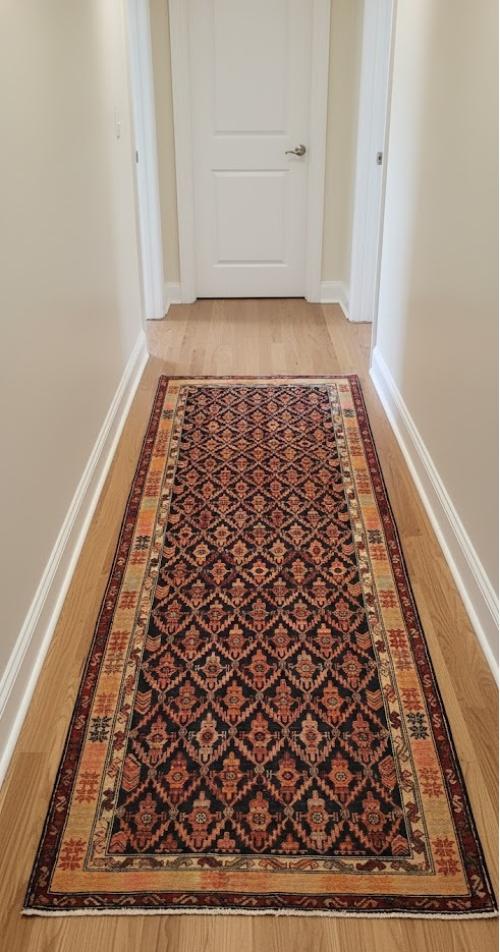 Vintage Tribal Purple-navy 4'6X9'8 Meshkin Persian Rug