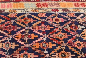 Vintage Tribal Purple-navy 4'6X9'8 Meshkin Persian Rug