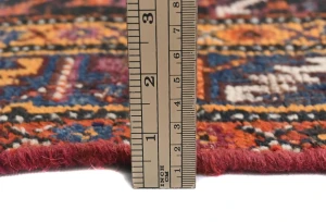 Semi Antique Charcoal Tribal 5X8 Shiraz Persian Rug