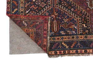 Semi Antique Charcoal Tribal 5X8 Shiraz Persian Rug