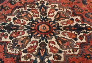 Vintage Red Tribal 5'6X6'9 Bakhtiari Persian Rug