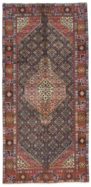 Vintage Light Red Traditional 5X9 Ardabil Persian Rug