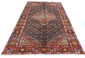 Vintage Light Red Traditional 5X9 Ardabil Persian Rug