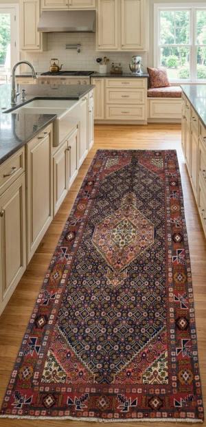 Vintage Light Red Traditional 5X9 Ardabil Persian Rug