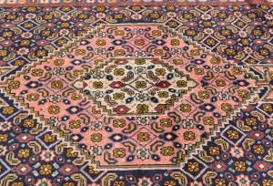 Vintage Light Red Traditional 5X9 Ardabil Persian Rug