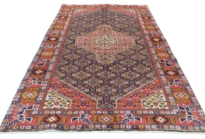 Vintage Light Red Traditional 5X9 Ardabil Persian Rug