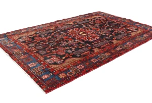 Vintage Tribal Plum 5X8 Nahavand Persian Rug