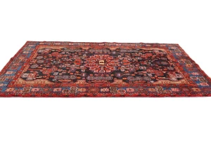 Vintage Tribal Plum 5X8 Nahavand Persian Rug