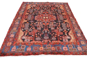 Vintage Tribal Plum 5X8 Nahavand Persian Rug