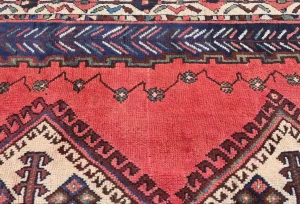 Vintage Light Red Tribal 4'6X6'7 Shiraz Persian Rug