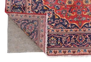 Vintage Red Floral Traditional 5X8 Kashan Persian Rug