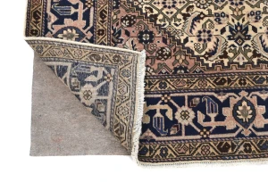 Vintage Cream Tribal Geometric 5X7 Tabriz Persian Rug