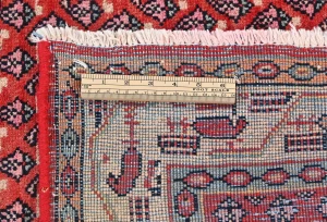 Vintage Red Tribal 4'3X6'7 Botemir Persian Rug