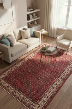 Vintage Red Tribal 4'3X6'7 Botemir Persian Rug