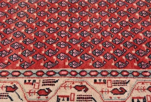 Vintage Red Tribal 4'3X6'7 Botemir Persian Rug