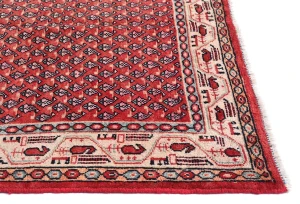 Vintage Red Tribal 4'3X6'7 Botemir Persian Rug