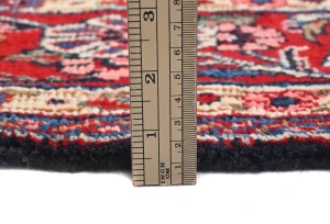 Vintage Dark Purple-navy Floral 4'5X6'10 Sarouk Persian Rug