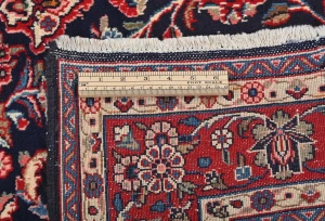 Vintage Dark Purple-navy Floral 4'5X6'10 Sarouk Persian Rug