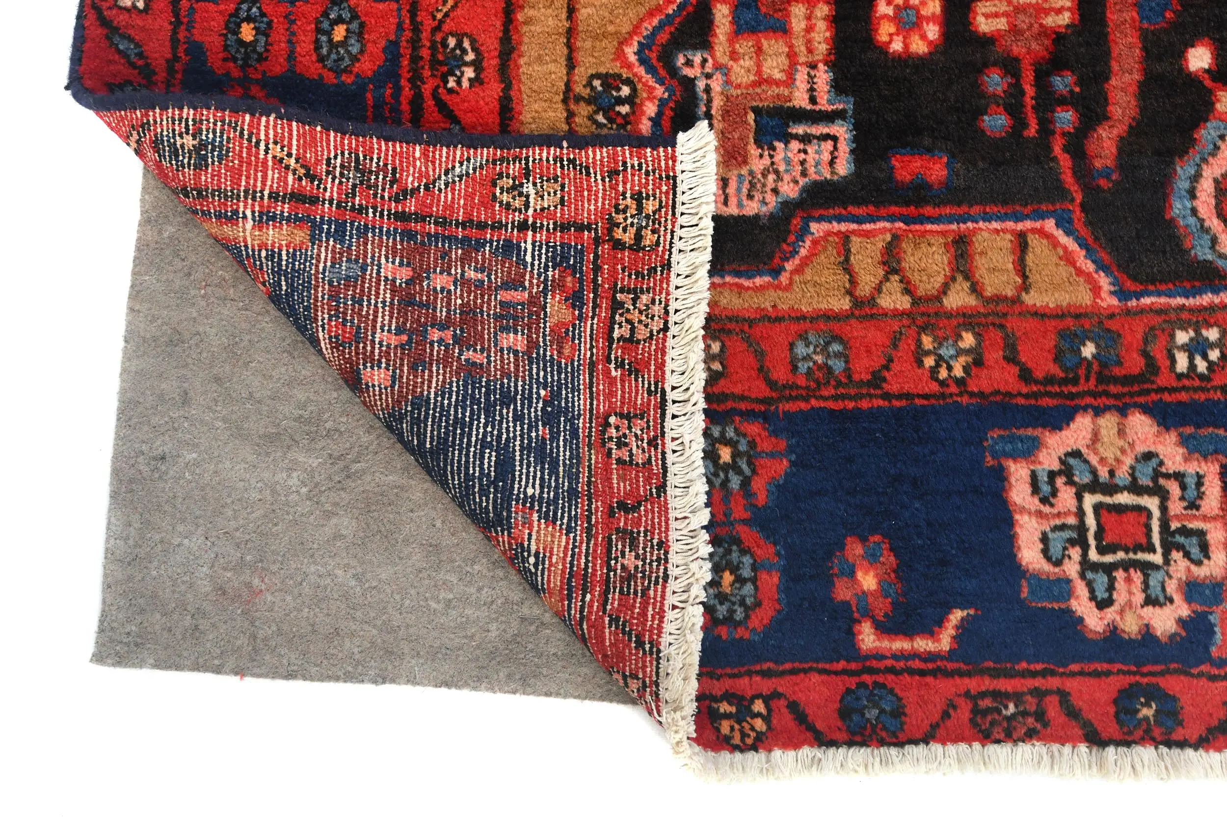 Vintage Tribal Plum 5X8 Nahavand Persian Rug