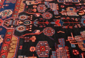 Vintage Tribal Plum 5X8 Nahavand Persian Rug