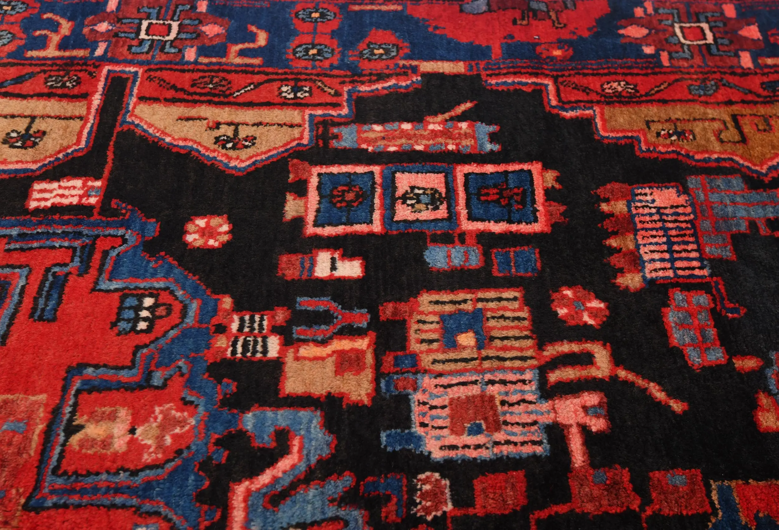 Vintage Tribal Plum 5X8 Nahavand Persian Rug