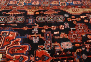 Vintage Tribal Plum 5X8 Nahavand Persian Rug