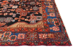 Vintage Tribal Plum 5X8 Nahavand Persian Rug
