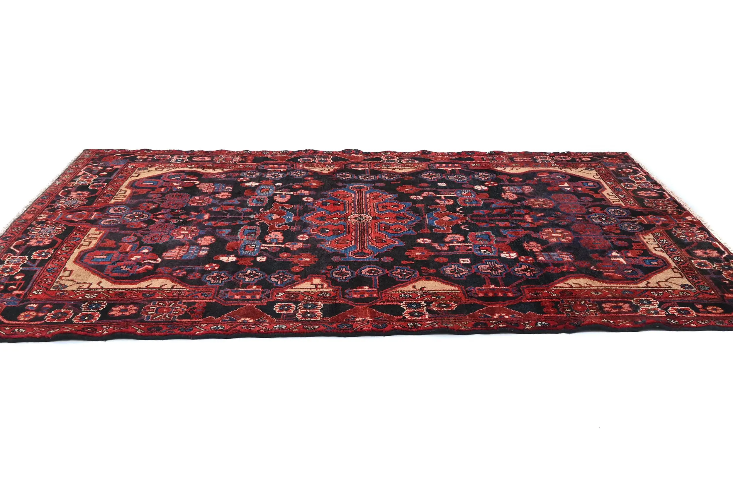Vintage Tribal Plum 5X8 Nahavand Persian Rug