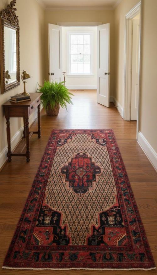 Vintage Brown Tribal 5X9 Koliaie Persian Rug