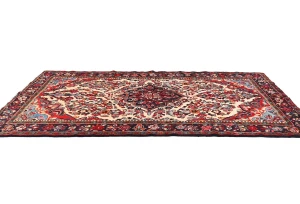 Vintage Cream Floral Tribal 5X9 Hamedan Persian Rug