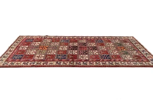 Vintage Red Tribal 5X9 Bakhtiari Persian Rug