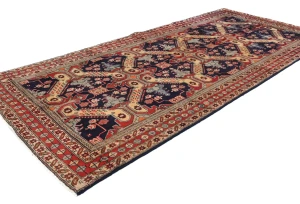 Vintage Cream Tribal 5X10 Meshkin Persian Runner Rug