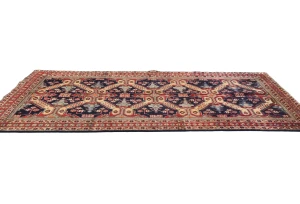 Vintage Cream Tribal 5X10 Meshkin Persian Runner Rug