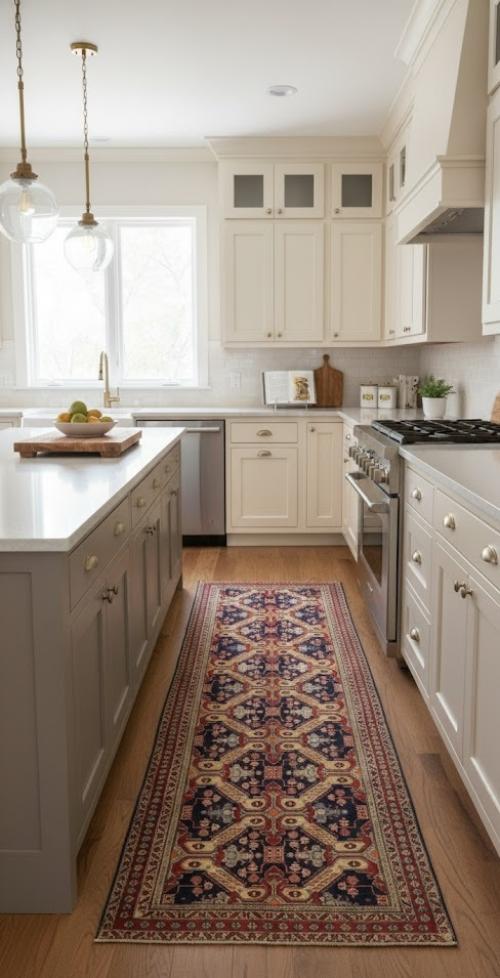 Vintage Cream Tribal 5X10 Meshkin Persian Runner Rug