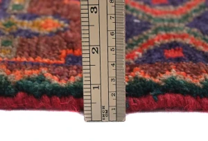 Vintage Red Geometric Tribal 4'8X6'4 Hamedan Persian Rug