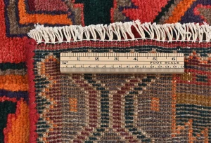 Vintage Red Geometric Tribal 4'8X6'4 Hamedan Persian Rug