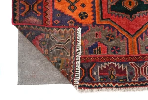 Vintage Red Geometric Tribal 4'8X6'4 Hamedan Persian Rug